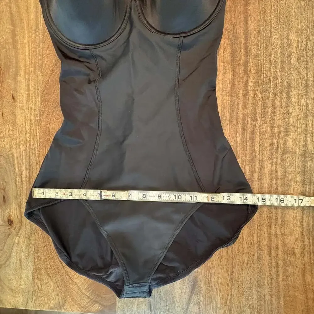 Spanx Boostie-Yay Bodysuit Womens Large Black Strapless Shapewear Convertible